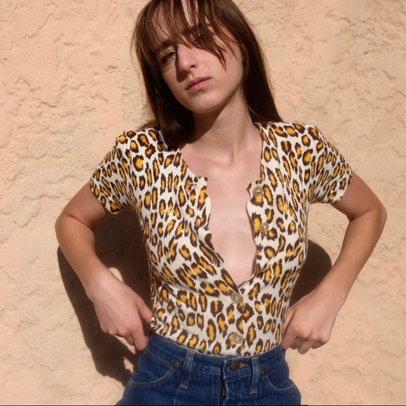 VINTAGE CHEETAH CARDIGAN - Picture 3 of 3